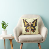 ヴィンテージアールヌーボー蝶の羽を持つ女性 クッション (椅子)