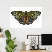 ヴィンテージアールヌーボー蝶 ポスター (ホームオフィス)