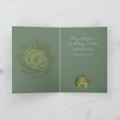 ヴィンテージアールヌーボー誕生日カード カード (内部)