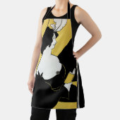 ヴィンテージアールヌーボー読女黄色本 エプロン (インサイチュ)