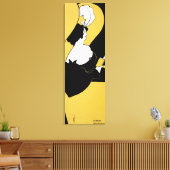 ヴィンテージアールヌーボー読女黄色本 キャンバスプリント (インサイチュ (リビング))