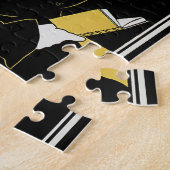 ヴィンテージアールヌーボー読女黄色本 ジグソーパズル (側面)