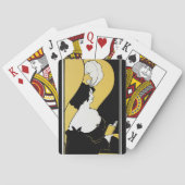 ヴィンテージアールヌーボー読女黄色本 トランプ (裏面)