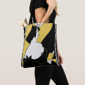 ヴィンテージアールヌーボー読女黄色本 トートバッグ (クローズアップ)