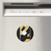 ヴィンテージアールヌーボー読女黄色本 マグネット (インサイチュ (食洗機))