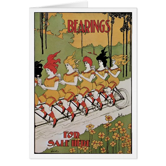 ヴィンテージアールヌーボー軸受タンデム自転車 (正面)