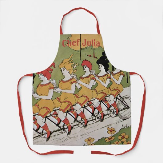 ヴィンテージアールヌーボー軸受タンデム自転車 エプロン (正面)