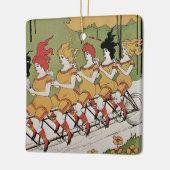 ヴィンテージアールヌーボー軸受タンデム自転車 セラミックオーナメント (左)