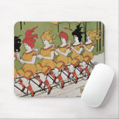 ヴィンテージアールヌーボー軸受タンデム自転車 マウスパッド (マウス)