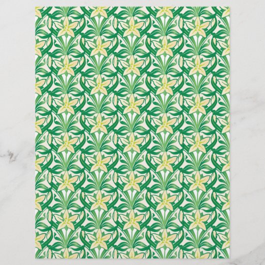 ヴィンテージアールヌーボー降雪花柄 (正面)