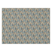 ヴィンテージアールヌーボー降雪花柄 テーブルクロス (正面(横))