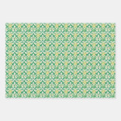 ヴィンテージアールヌーボー降雪花柄 ラッピングペーパーシート (正面)