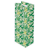 ヴィンテージアールヌーボー降雪花柄 ワインギフトバッグ (正面アングル)