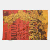 ヴィンテージアールヌーボー音楽、ラボヘムオペラ, 1896 キッチンタオル (横)