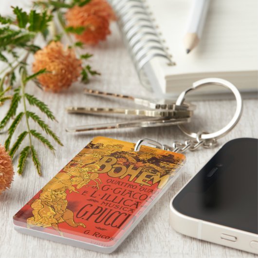 ヴィンテージアールヌーボー音楽、ラボヘムオペラ, 1896 キーホルダー (正面右)