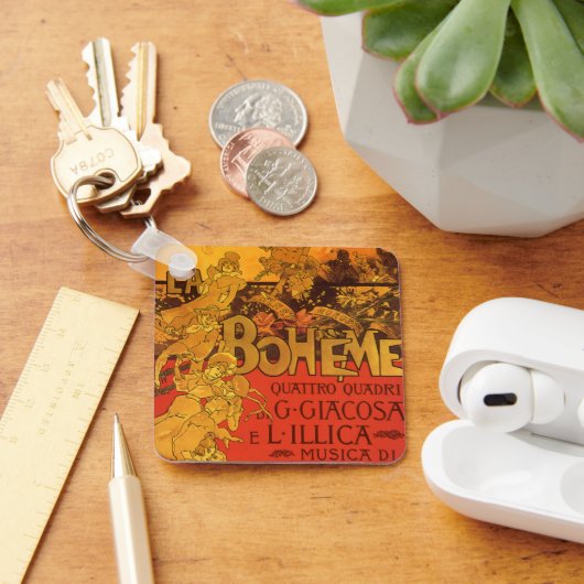 ヴィンテージアールヌーボー音楽、ラボヘムオペラ， 1896 キーホルダー (デスク)