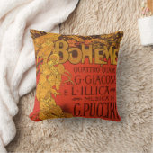 ヴィンテージアールヌーボー音楽、ラボヘムオペラ, 1896 クッション (ブランケット)