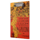 ヴィンテージアールヌーボー音楽、ラボヘムオペラ, 1896 クリップボード (左)