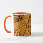 ヴィンテージアールヌーボー音楽、ラボヘムオペラ， 1896 マグカップ (左)