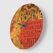 ヴィンテージアールヌーボー音楽、ラボヘムオペラ， 1896 ラージ壁時計 (傾斜)