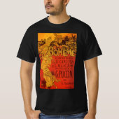 ヴィンテージアールヌーボー音楽、ラボヘムオペラ， 1896 Tシャツ (正面)