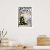 ヴィンテージアールヌーボー香水の広告 ポスター (キッチン)