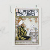 ヴィンテージアールヌーボー香水の広告 ポストカード (正面/裏面)