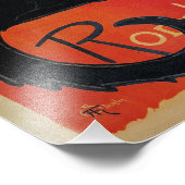 ヴィンテージアールヌーボー黒猫 フォトプリント            (角)