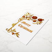 ヴィンテージアールヌーボー1886ザクロ 箔シーズンカード (回転した状態)