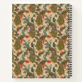 ヴィンテージアールヌーボー1890クジャク模様 ノートブック (裏面)