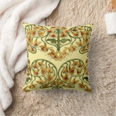 ヴィンテージアールヌーボー1907花柄デザイン クッション (ブランケット)