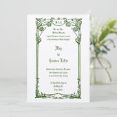 ヴィンテージアールヌーボー1908縁どフローラ結婚s 招待状 (スタンド正面)