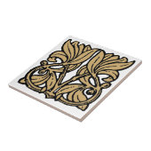 ヴィンテージアールヌーボー1911フローラオーナメントフリーズ タイル (側面)