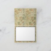 ヴィンテージアールヌーボー1920のアンティーク感謝していユー サンキューカード (内部)