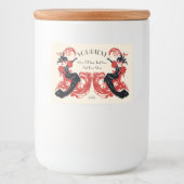 ヴィンテージアールヌーボー1920年代フラッパー女子テンプレート フードラベル (正面)