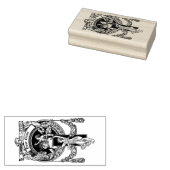 ヴィンテージアールヌーボー4人の女性Ex Librisテンプレート ラバースタンプ (押印)