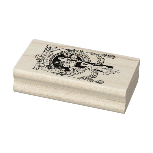 ヴィンテージアールヌーボー4人の女性Ex Librisテンプレート ラバースタンプ (スタンプ)