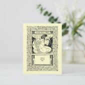 ヴィンテージアールヌーボー/アーツアンドクラフツスタイル ポストカード (スタンド正面)