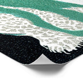 ヴィンテージアールヌーボー、イタリアファッションとファンシー女性 ポスター (角)