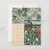 ヴィンテージアールヌーボー、オダマキ（植物）アキレジアフラワー (正面)