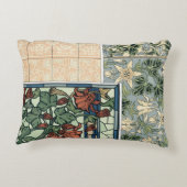 ヴィンテージアールヌーボー、オダマキ（植物）アキレジアフラワー アクセントクッション (裏面)