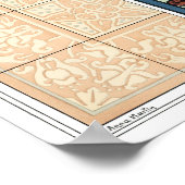 ヴィンテージアールヌーボー、オダマキ(植物)アキレジアフラワー ポスター (角)