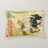 ヴィンテージアールヌーボー、グラディエーター自転車サイクル アクセントクッション (正面)