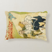 ヴィンテージアールヌーボー、グラディエーター自転車サイクル アクセントクッション (裏面)