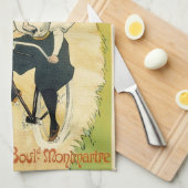 ヴィンテージアールヌーボー、グラディエーター自転車サイクル キッチンタオル (四つ折り)