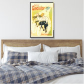 ヴィンテージアールヌーボー、グラディエーター自転車サイクル キャンバスプリント (インサイチュ (寝室))