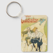 ヴィンテージアールヌーボー、グラディエーター自転車サイクル キーホルダー (正面)