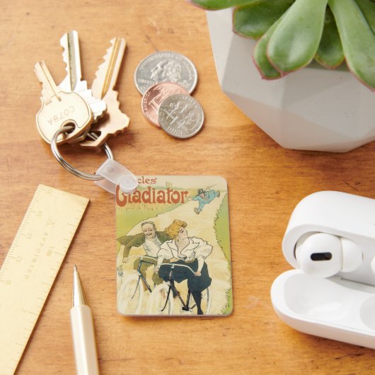 ヴィンテージアールヌーボー、グラディエーター自転車サイクル キーホルダー (デスク)