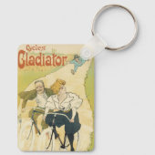 ヴィンテージアールヌーボー、グラディエーター自転車サイクル キーホルダー (裏面)