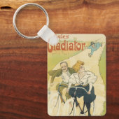 ヴィンテージアールヌーボー、グラディエーター自転車サイクル キーホルダー (正面)